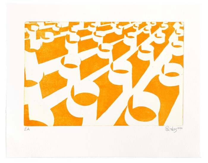 Jakob Dirkes, o.T., 2026, Aquatinta, 24×30cm