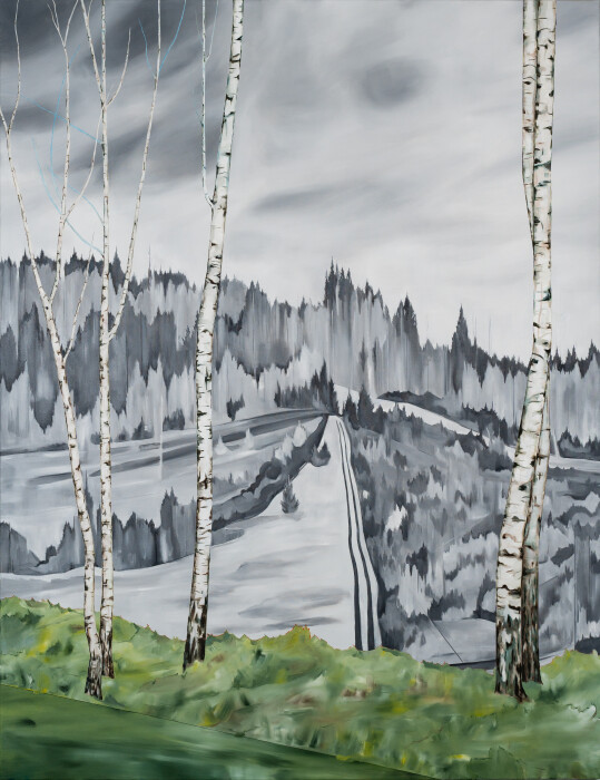 Susanna Hanna, relic_8 (Schiefergebirge), 210 cm x 170 cm, Öl auf Leinwand, 2025